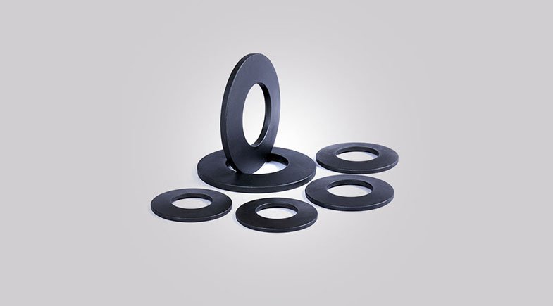 Image of a stack of Belleville Washers or Disc Springs